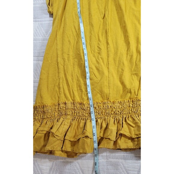 Daily Practice by Anthropologie Mustard Ruffle Hem Tunic Dress – Size L - Picture 7 of 8